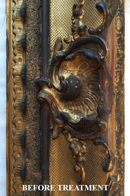 Detail of frame before treatment 